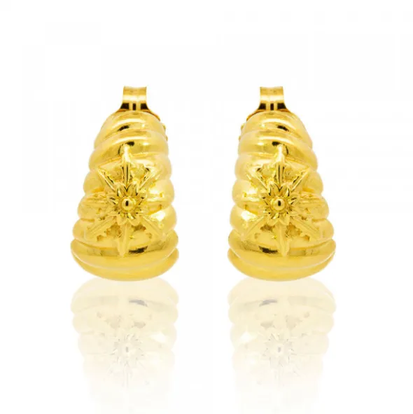 Pendientes Mask de Plata Dorada