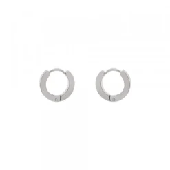 Pendientes Mini Aro Acero Acabado Mate 13mm