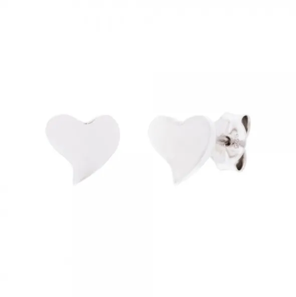 Pendientes Mini Bihotza Plata