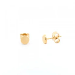 Pendientes Mini Botón Plata Dorada