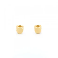 Pendientes Mini Botón Plata Dorada