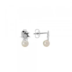 Pendientes Mountain de Plata con Perla