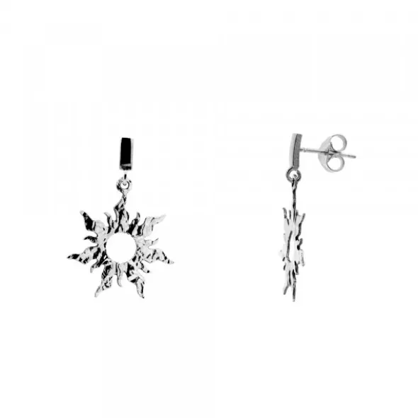 Pendientes Mountain Largos de Plata 20mm