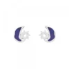 Pendientes Mountain Plata con Esmalte Azul
