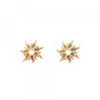 Pendientes Mountain Plata Dorada Multicolor