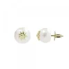 Pendientes Perla y Eguzkilore Dorado 7,5mm