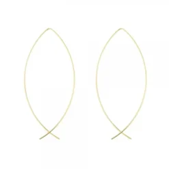 Pendientes Pez de Plata Dorada 70mm