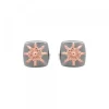 Pendientes Q2 Plata Negra y Eguzkilore Rosa