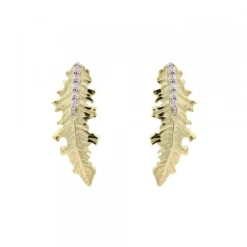 Pendientes Trepador Mari Plata Dorada y Circonitas
