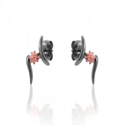 Pendientes Tximist de Rutenio y Plata Rosa