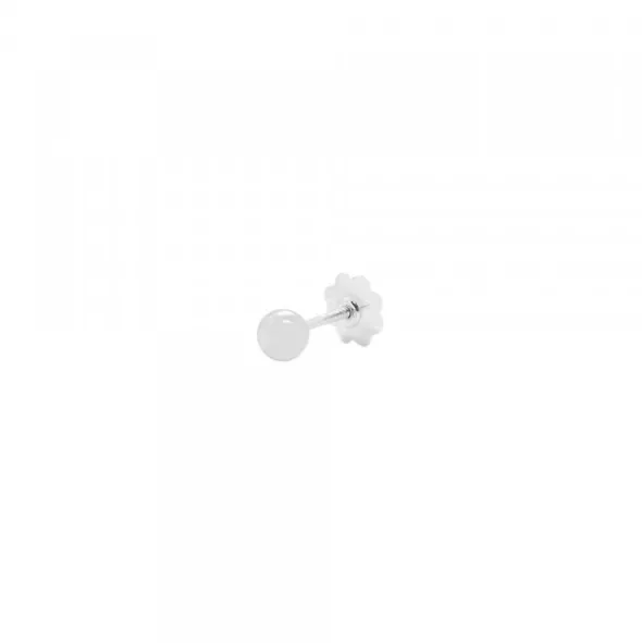 Piercing Bola Oro Blanco 3mm Rosca (1ud.)