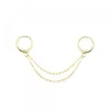 Piercing Cadena Doble Cripa Plata Dorada