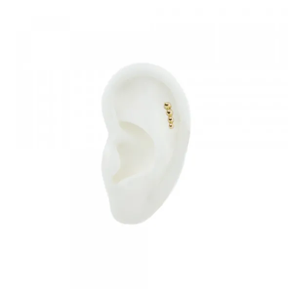 Piercing Trepador Bolitas Oro 2ud.