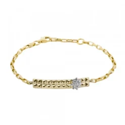 Pulsera Aiora de Plata Dorada