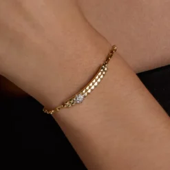 Pulsera Aiora de Plata Dorada