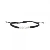Pulsera Aita Plata con Cordón Negro