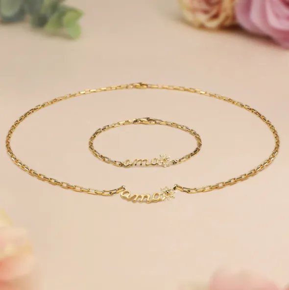 Pulsera Ama Bayona Plata Dorada