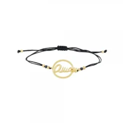 Pulsera Ama Calada Plata Dorada