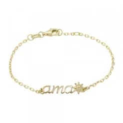 Pulsera Ama de Oro 18kt.17cm