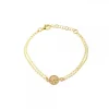Pulsera Anuk Doble Cadena Plata Dorada