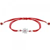 Pulsera Basic Colors Hilo Rojo Plata y Circonita Roja