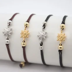Pulsera Basic Marrón Eguzkilore Plata Dorada