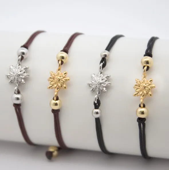 Pulsera Basic Marrón Eguzkilore Plata Dorada