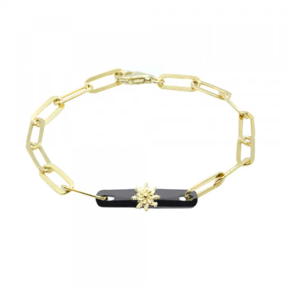 Pulsera Bayona Eslabones Plata Dorada y Rutenio
