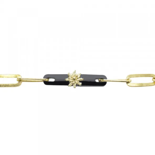 Pulsera Bayona Eslabones Plata Dorada y Rutenio