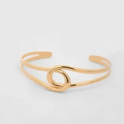 Pulsera Brazalete Hariak Plata Dorada