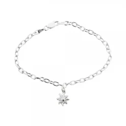 Pulsera Cadena Rolo Alargada Plata