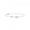 Pulsera Chapa Infinito Calado y Eguzkilore Plata Dorada