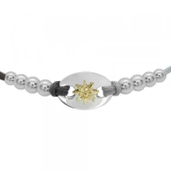 Pulsera Donna Macramé de Plata Bicolor