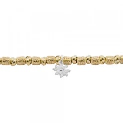 Pulsera Eguzkilore Troquelada Plata Dorada