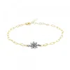 Pulsera Eslabones Plata Dorada y Eguzkilore Plata