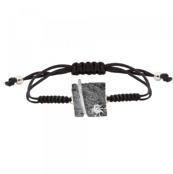 Pulsera Flysch Plata con Macramé