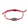 Pulsera Granate Chapa Ovalada Eguzkilore Plata Acabado Rústico