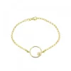 Pulsera Luna Llena de Plata Dorada