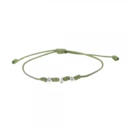 Pulsera Mik Verde Eguzkilore Oro y Diamante