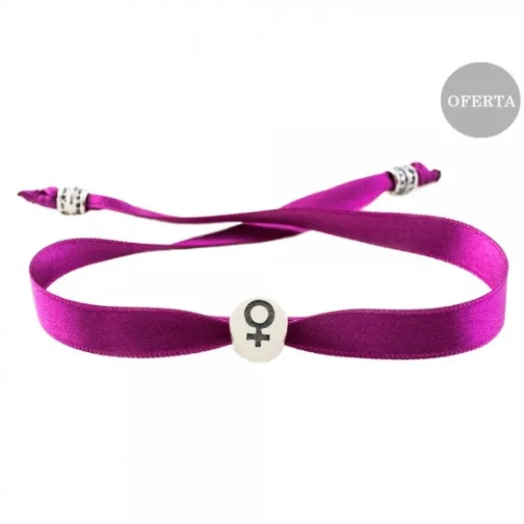 Pulsera Morea Símbolo de la Mujer Plata