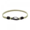 Pulsera Mosquetón Eguzkilore y Nylon Beige