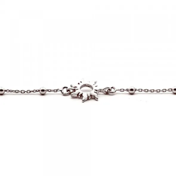 Pulsera Mountain de Plata con Cadena de Bolitas