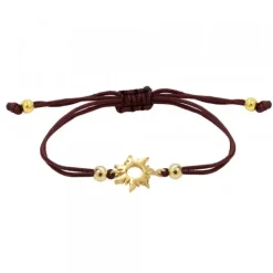 Pulsera Mountain Plata Dorada de Macramé