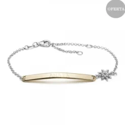 Pulsera PAULA de plata bicolor