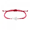 Pulsera San Fermín Plata con Hilo Rojo